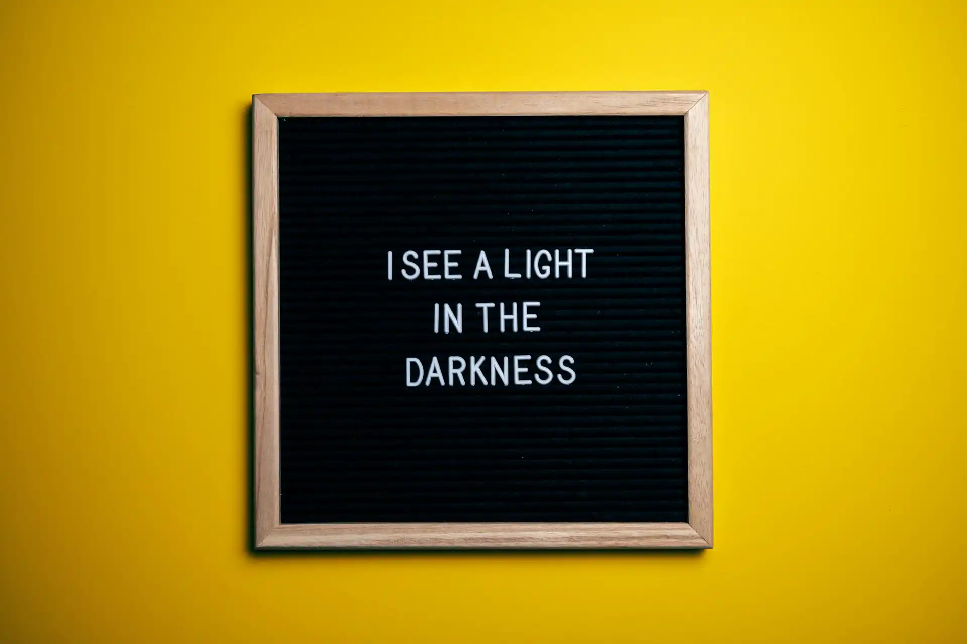 I see a light in the darkness