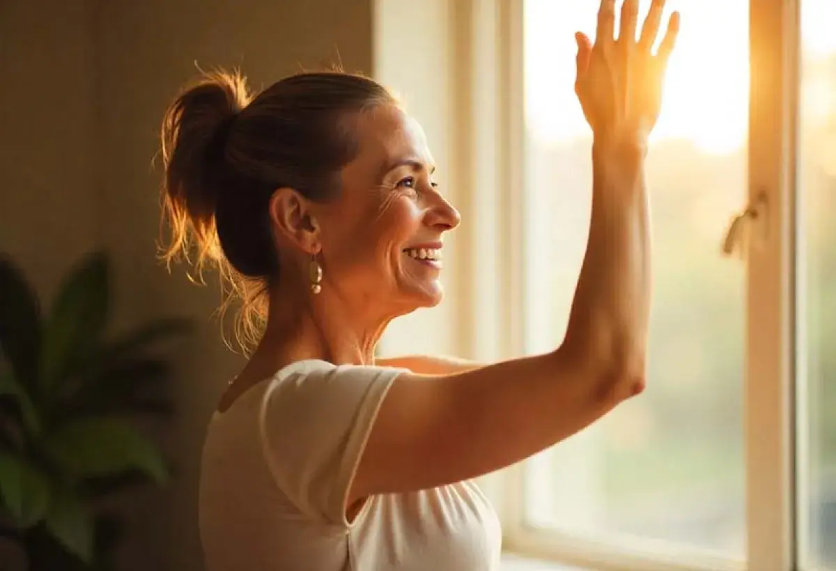 Thriving Filipina embracing menopause confidently