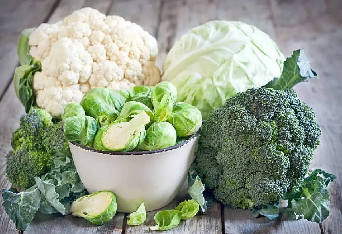 Roasted Cruciferous Vegetables High in Fiber