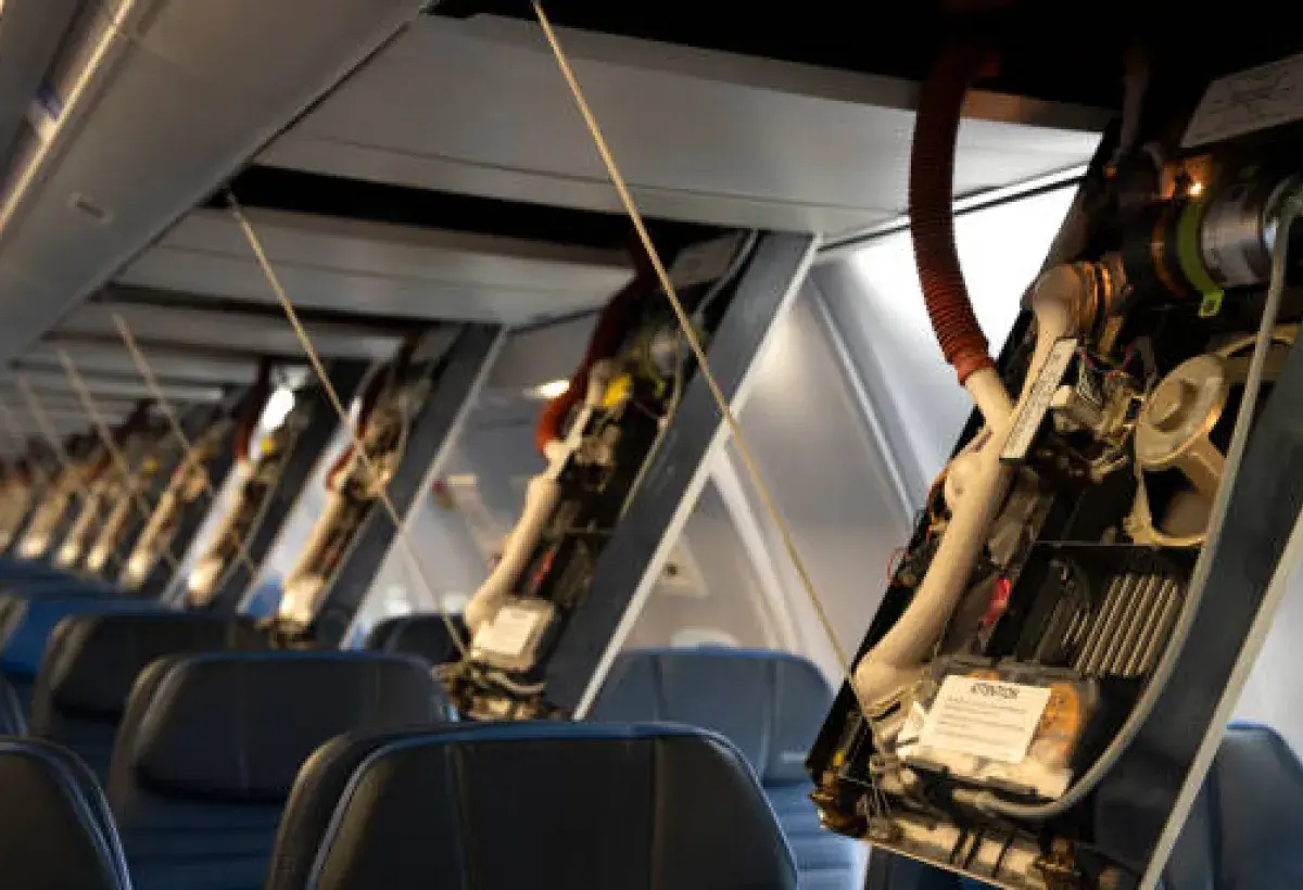 HEPA air filtration inside airplane cabin