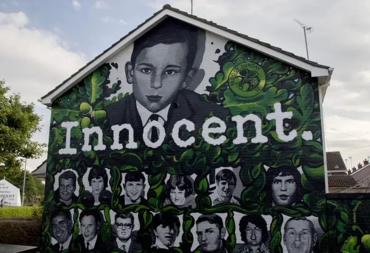 Bloody Sunday mural in Derry