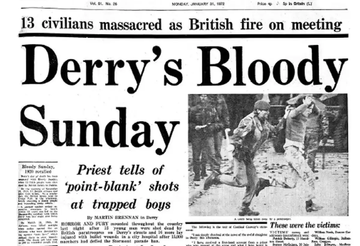 Global media coverage of Bloody Sunday in 1972