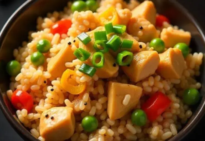 Rice Cooker Chicken & Veggie Rice