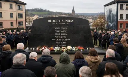 Sunday memorial in Derry honoring the victims