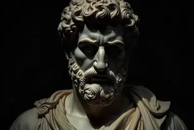 Marcus Aurelius in Shadow — The Weight of Reflection