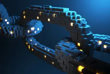 Futuristic Blockchain Network Illustration