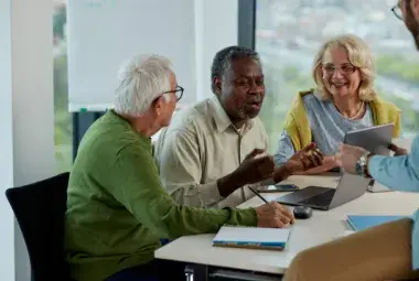 Older professionals contributing to a modern workforce