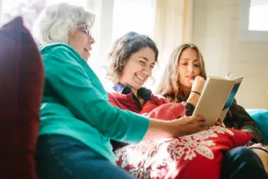 Intergenerational knowledge exchange between seniors and youth.