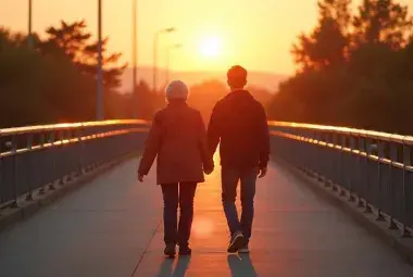 The bridge represents connection, renewal, and wisdom passing between generations