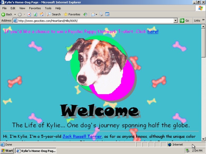 GeoCities Personal Websites