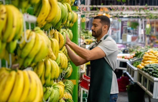 True or False: Bananas grow pointing downward toward the ground