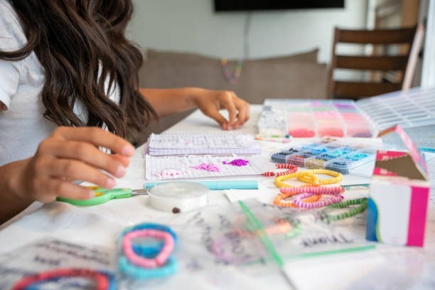 Handwritten notes and friendship bracelets