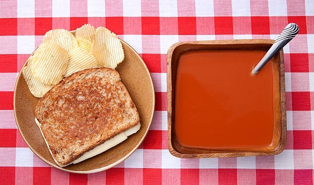 Grilled cheese and tomato soup